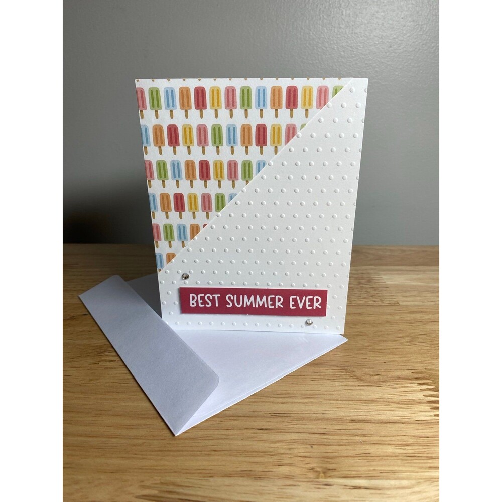 Handmade Summer Blank Greeting Card A2 & Envelope
